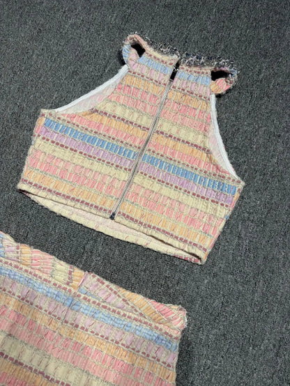 Viana Tweed Mini Skirt Set