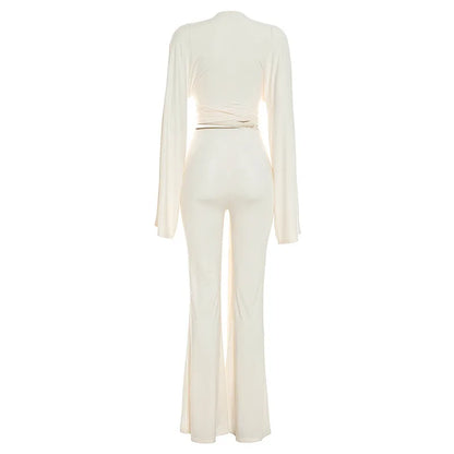Alexis Ruched Flared Pants Set