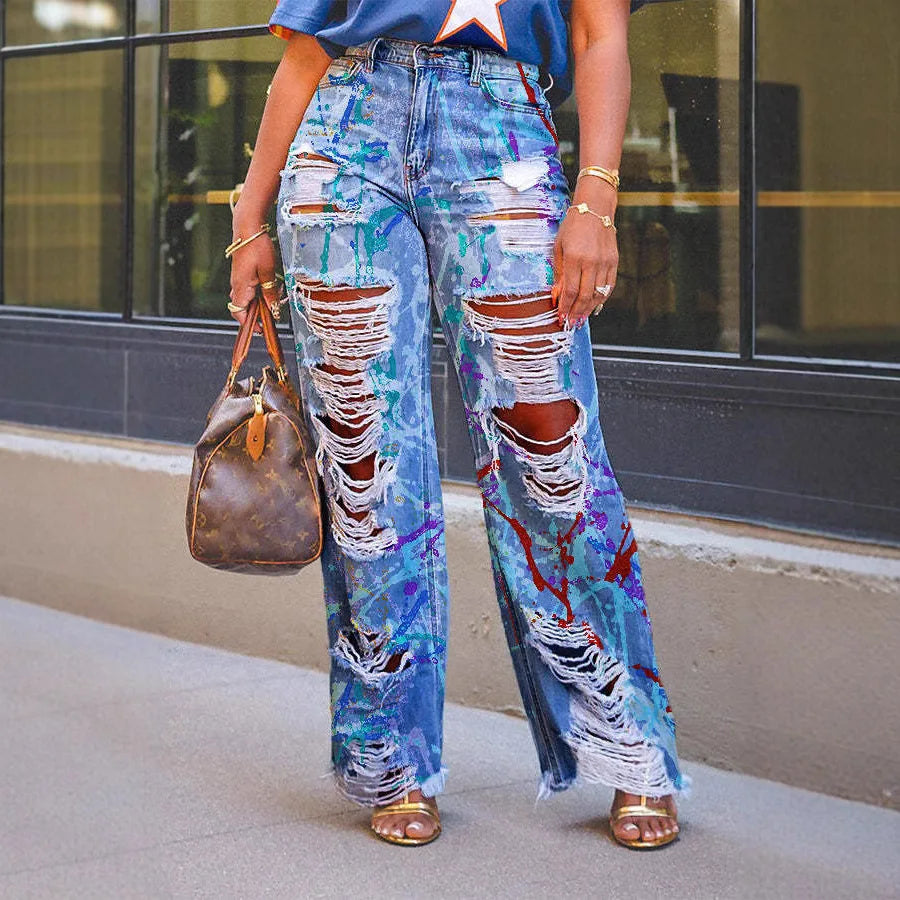 Retro Ripped Jeans