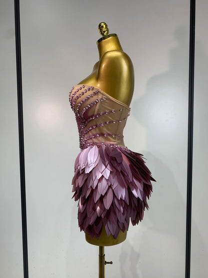 Sequins Mesh Mini Dress