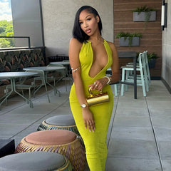 Metallic Chain Maxi Dress