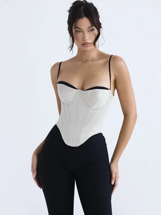 Satin Bustier Corset Top