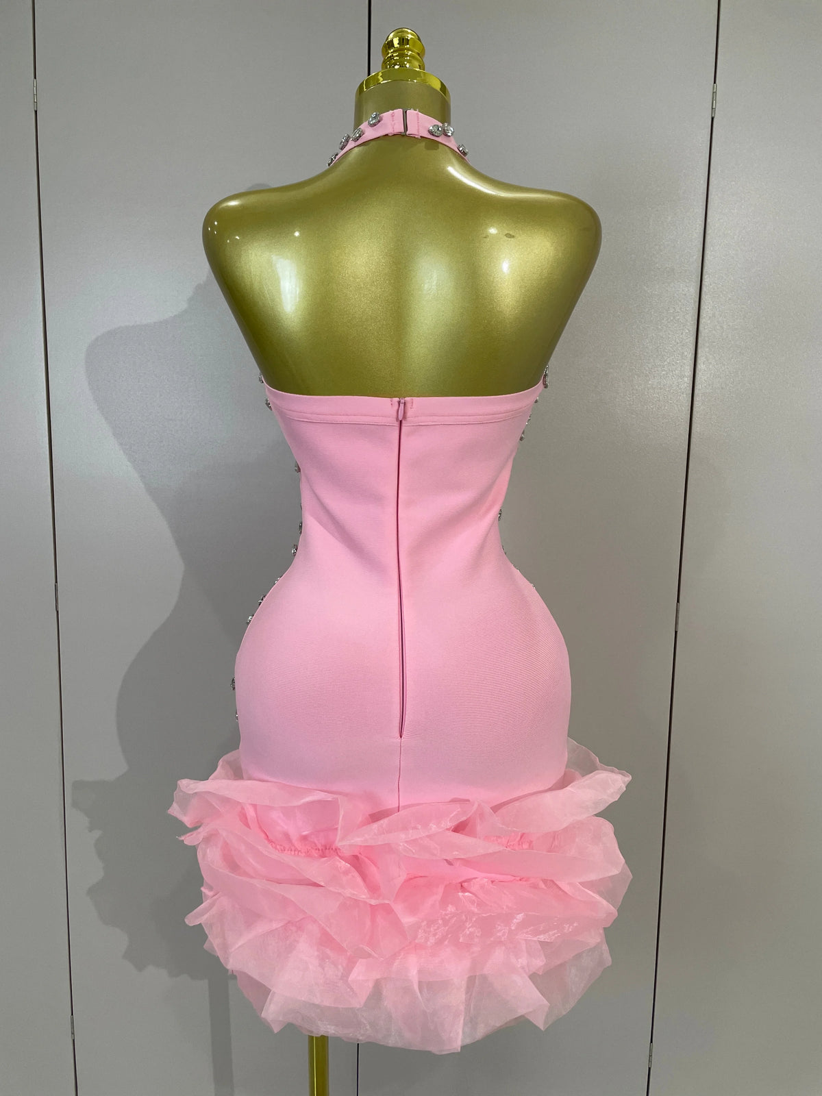 Sarah Rhinestone Bandage Mini Dress