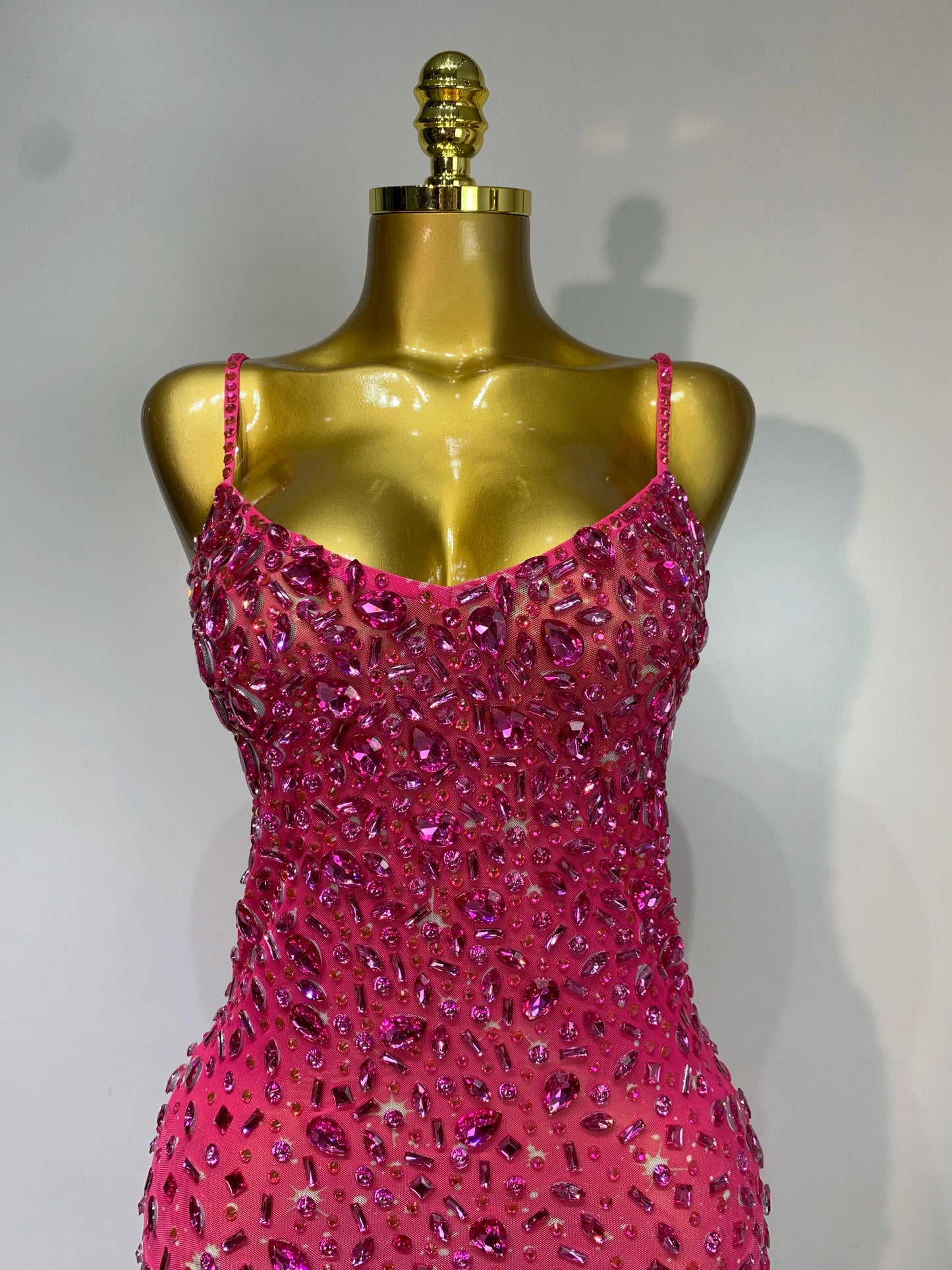 Zoey Rhinestone Mesh Maxi Dress