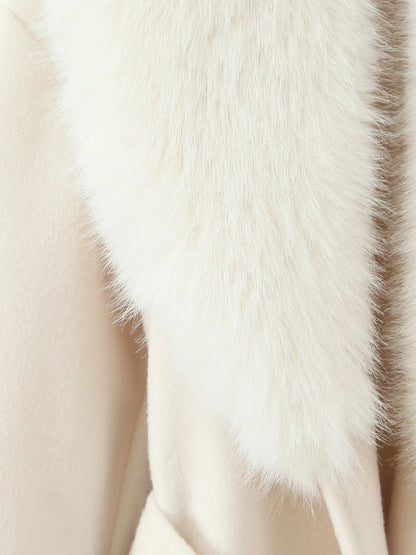 Fur Collar Elegant Trench Coat