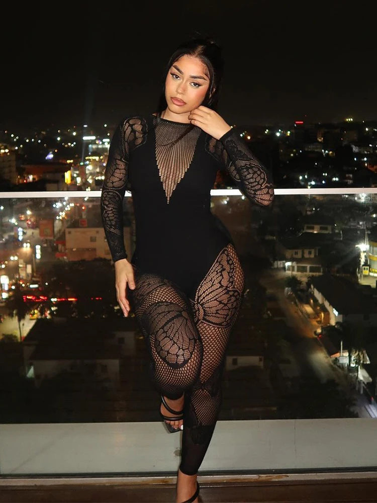 Cierra Mesh Jumpsuit