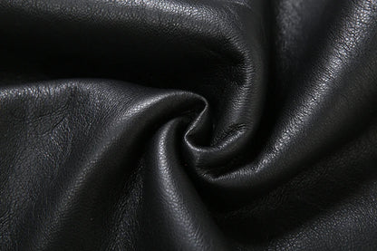Faux Leather Trench Coat