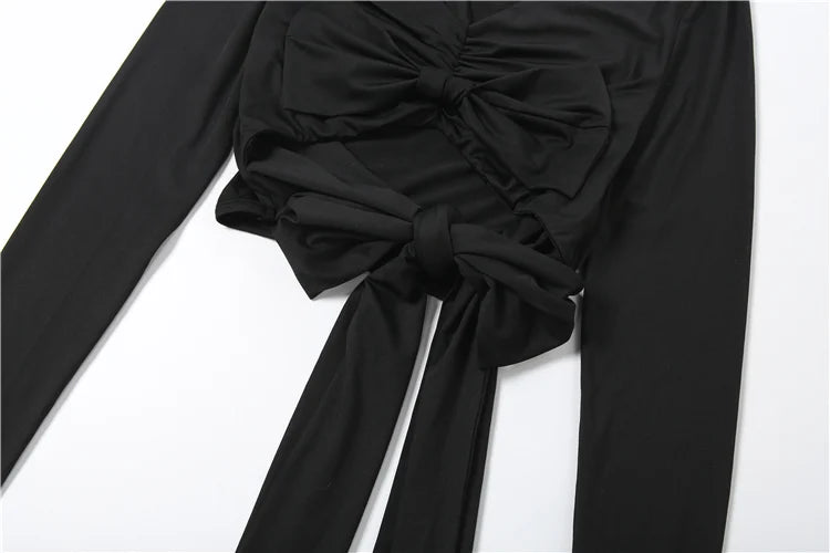 Multi Knot Flare Tassel Pants Set