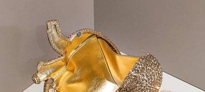 Heart Rhinestone Clutch Bag