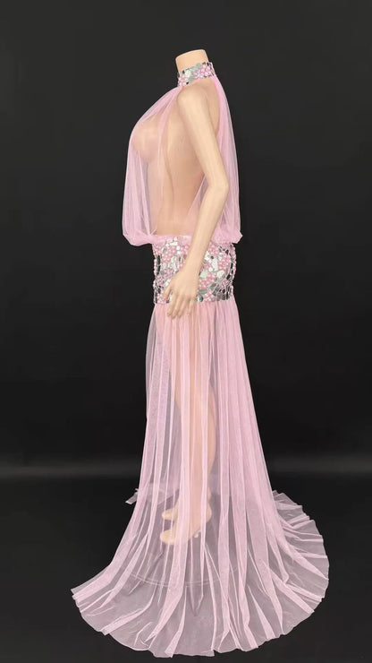 Meisha Sequin Train Dress