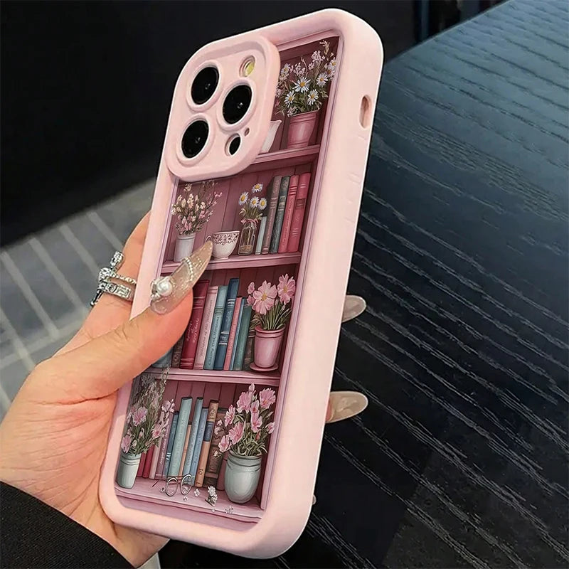 Pink Shockproof Paintbook iPhone Case