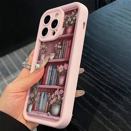 Pink Shockproof Paintbook iPhone Case