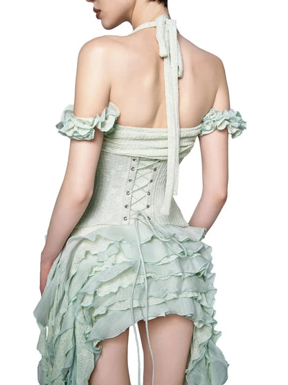 Ruffled Corset Dress Set