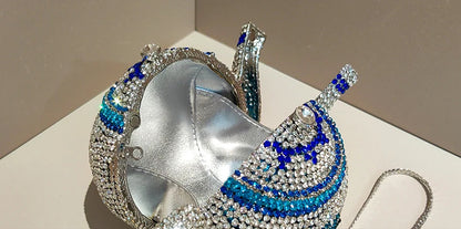 Teapot Rhinestone Clutch Bag