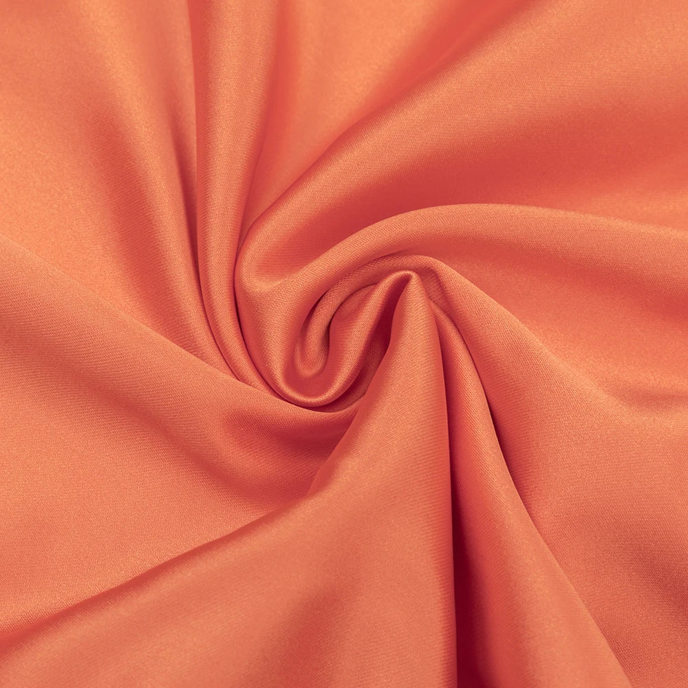 Orange Satin Maxi Dress