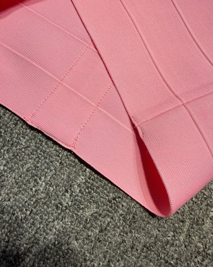 Pink Bodycon Bandage Mini Dress