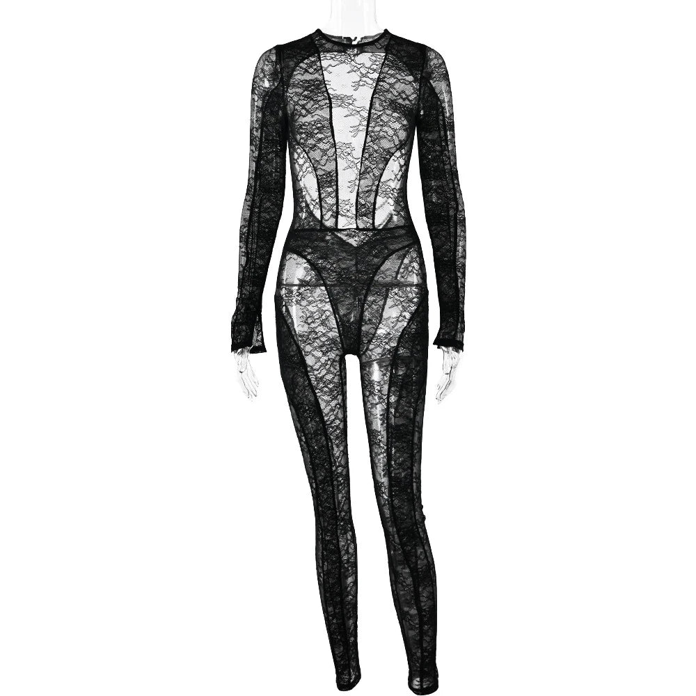 Naisha Mesh Sheer Jumpsuit