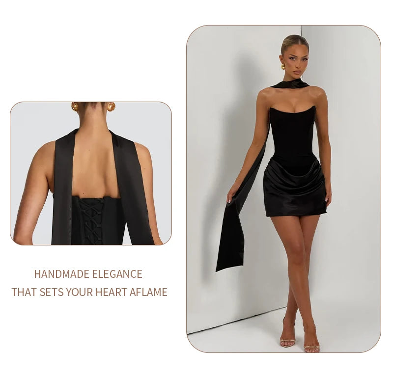 Sadie Satin Corset Mini Dress