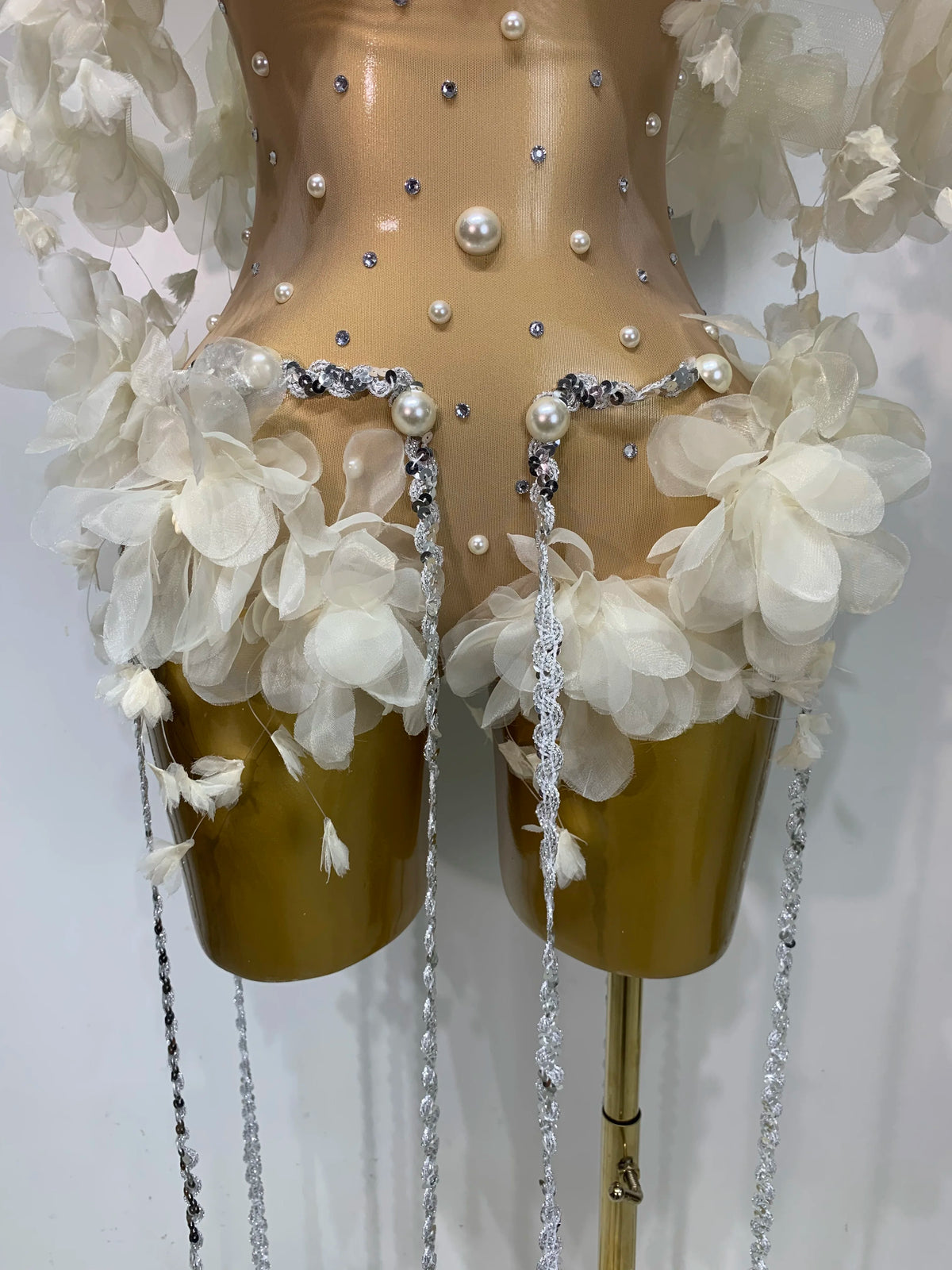 Theresa Rhinestone Fringe Bodysuit
