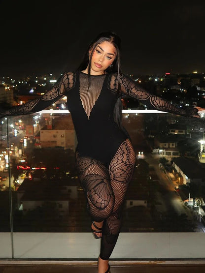 Cierra Mesh Jumpsuit