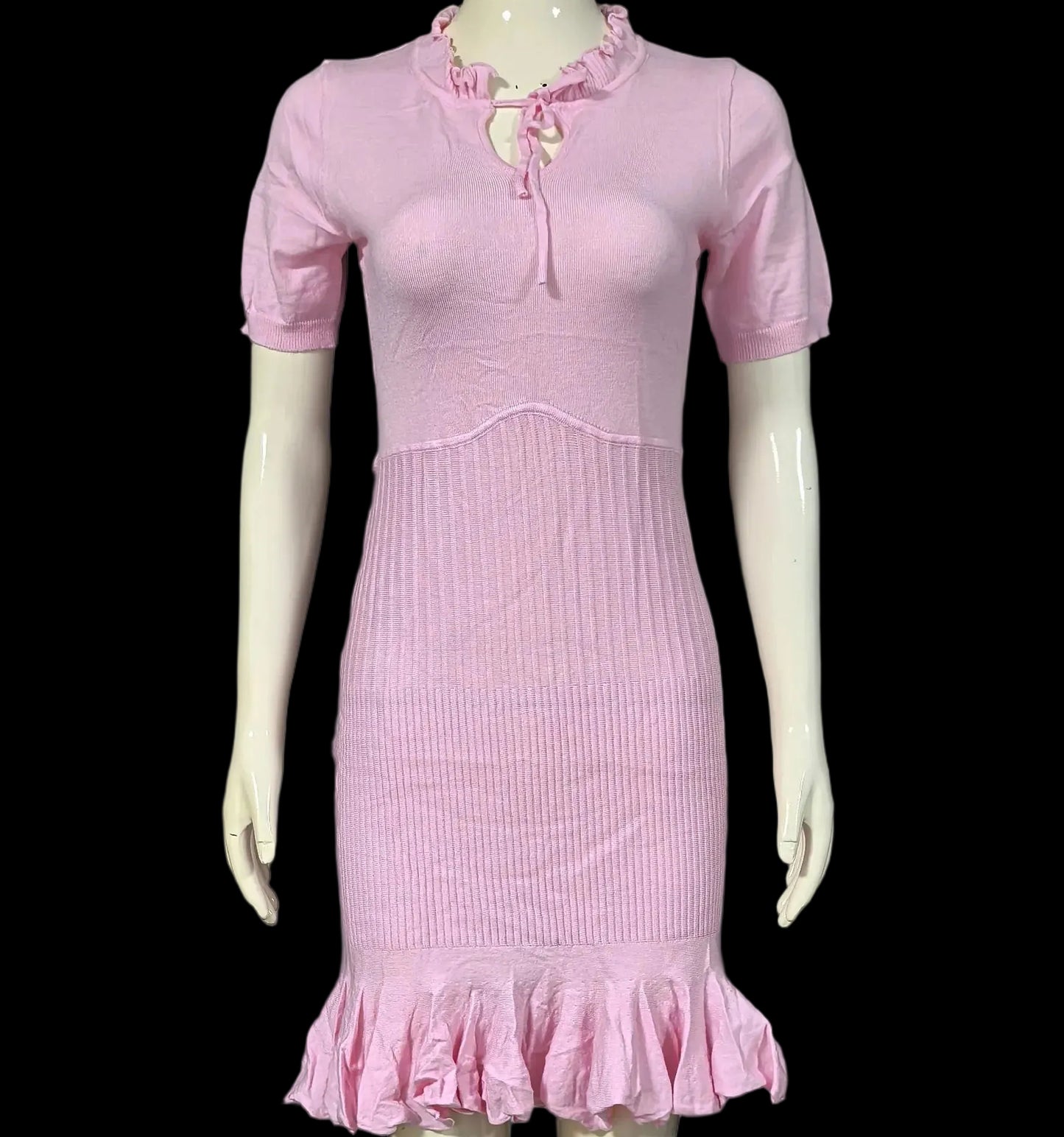 Talina Knit Ruffle Mini Dress