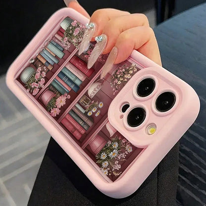 Pink Shockproof Paintbook iPhone Case