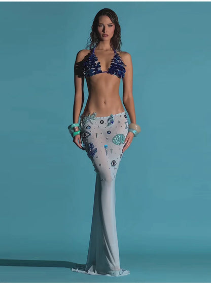 Starfish Mesh Skirt Set