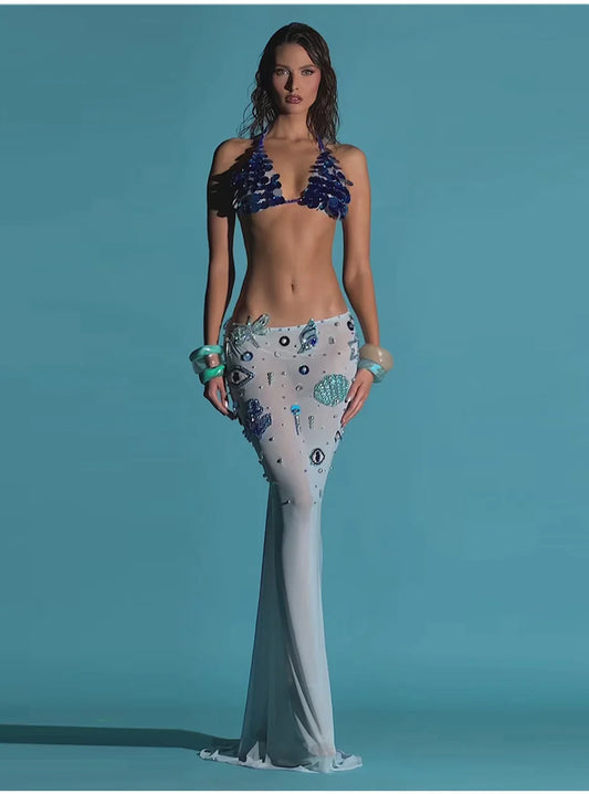 Starfish Mesh Skirt Set