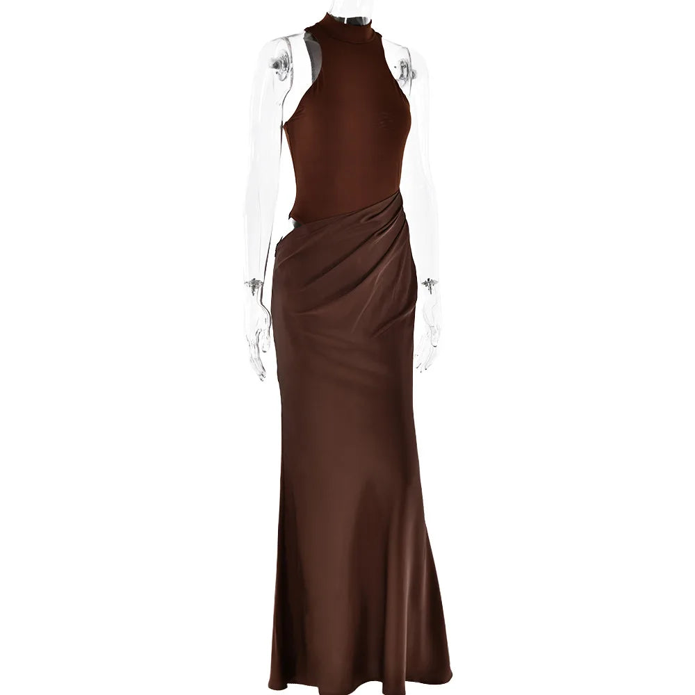 Danielle Satin Maxi Dress