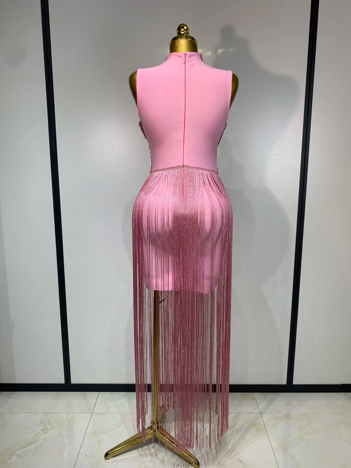 Izabella Tassel Bandage Maxi Dress