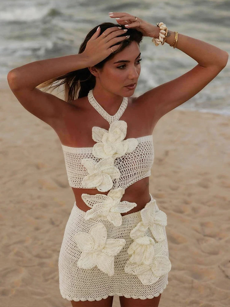 Bloom Crochet Mini Dress