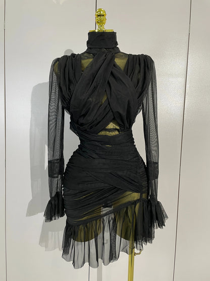 Lexina Ruffle Mini Dress