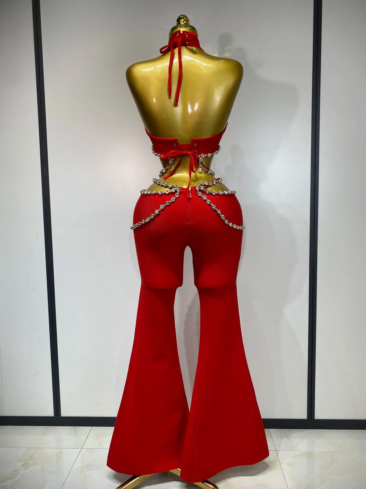 Anita Rhinestone Bandage Pants Set
