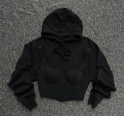 Chic Bandage Corset Hoodie