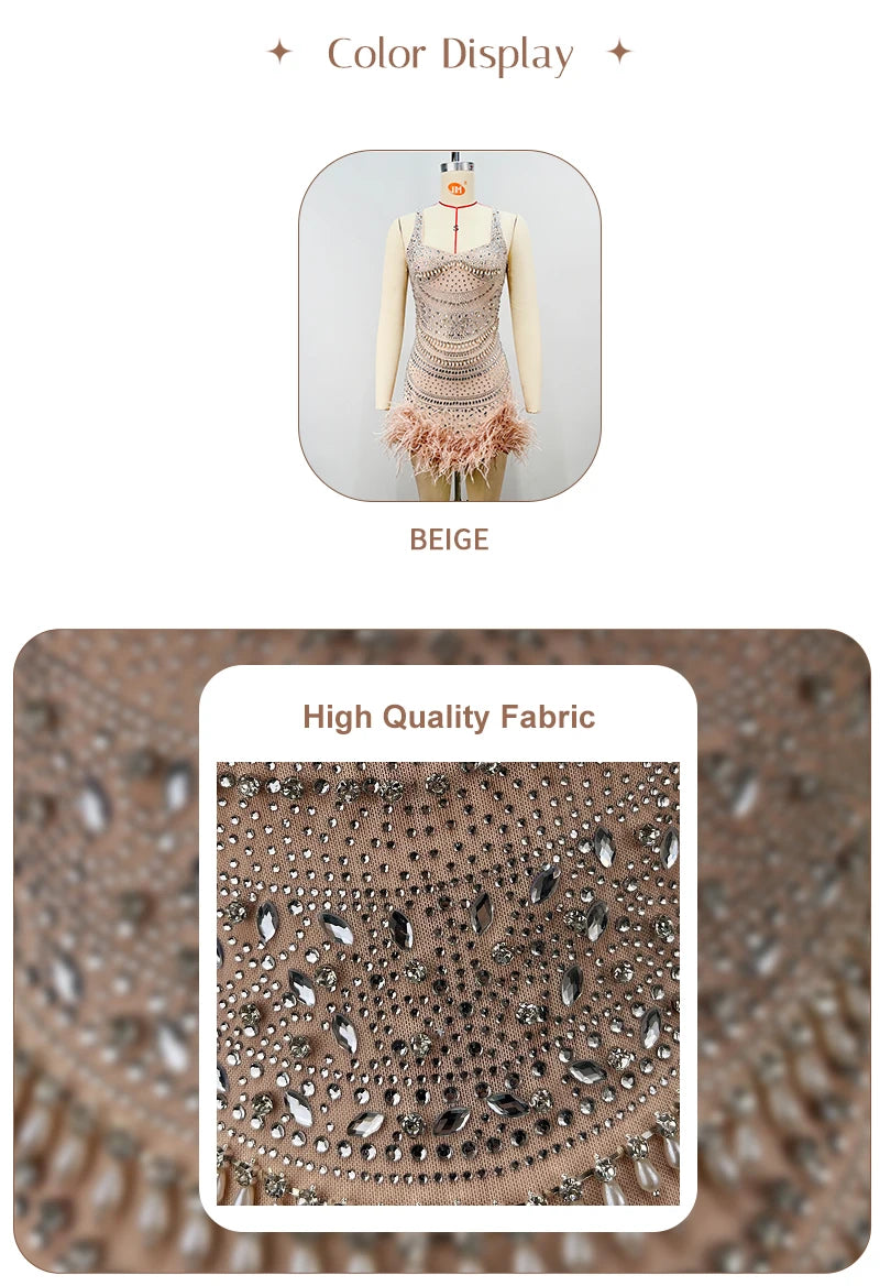 Sparkling Feather Dress
