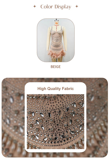 Sparkling Feather Dress