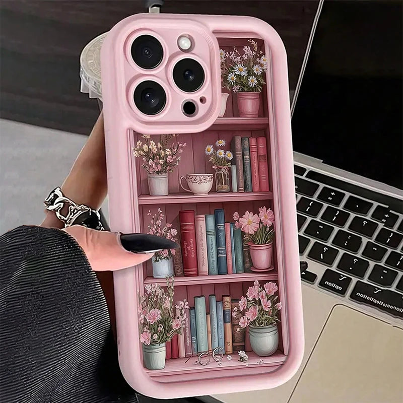 Pink Shockproof Paintbook iPhone Case