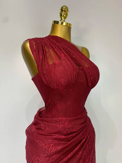 Vintage Red Maxi Dress