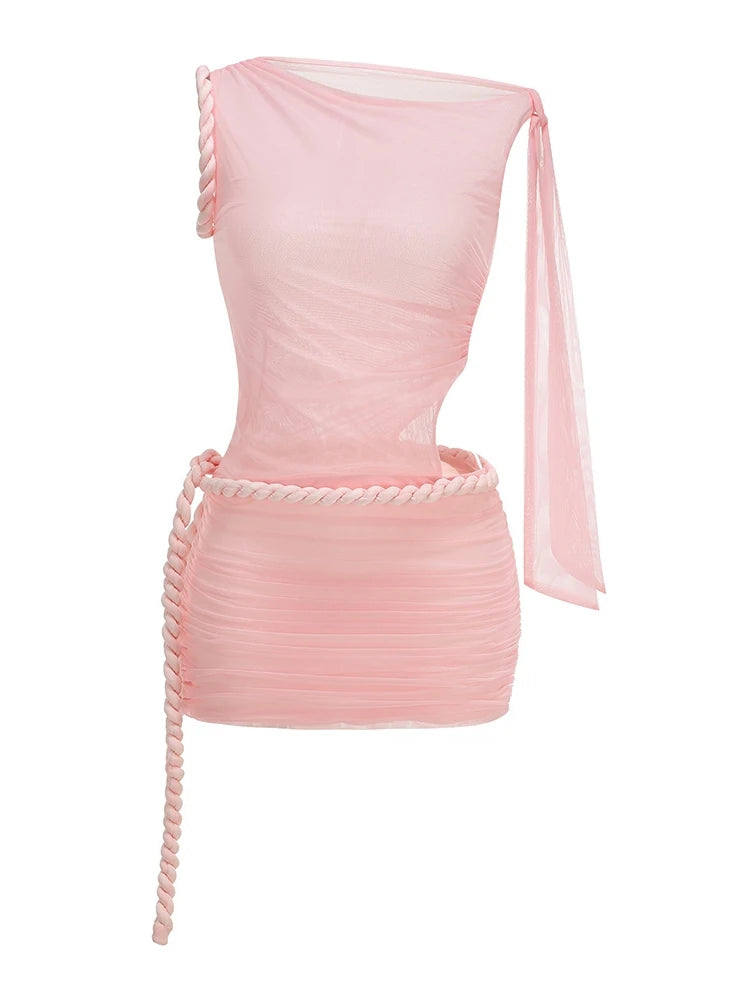 Twist Knot Mini Dress