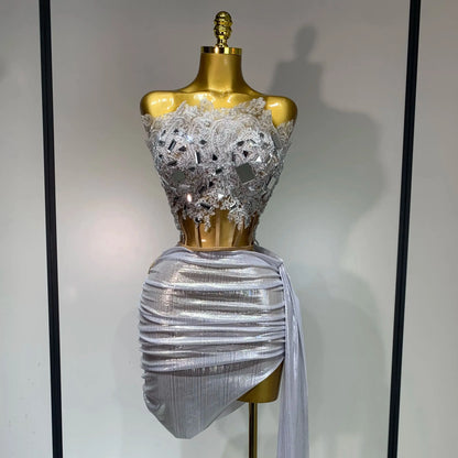 Dee Rhinestone Tassel Dress