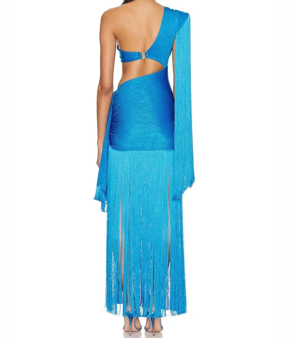 Laurie Tassel Maxi Dress