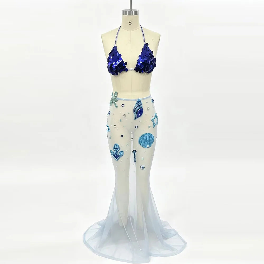Starfish Mesh Skirt Set