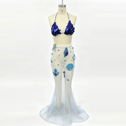 Starfish Mesh Skirt Set