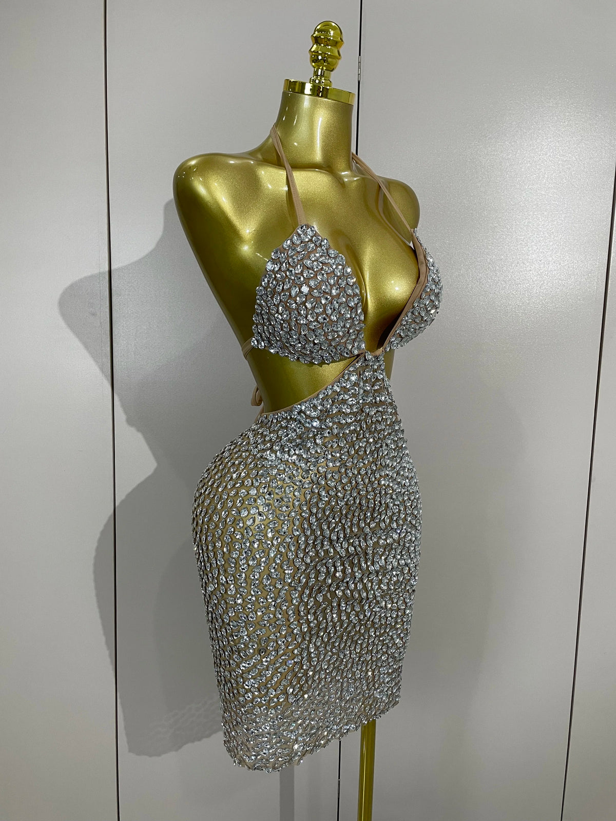 She Sparkle Mesh Mini Dress