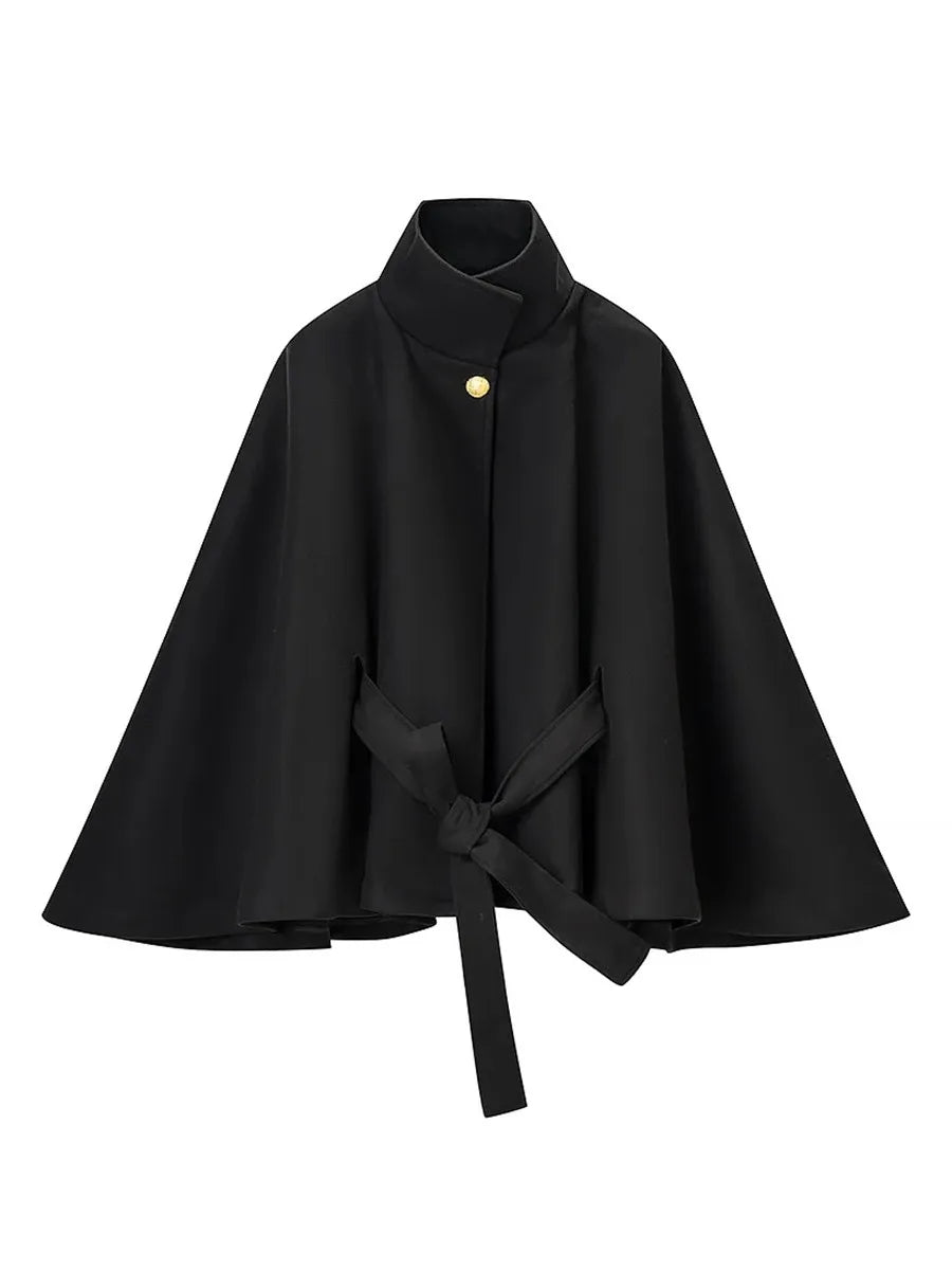 Luxurious Wool Stand Collar Coat