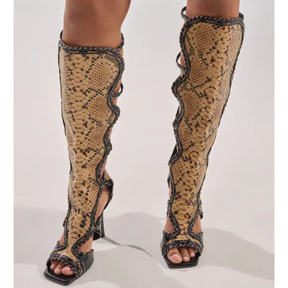 Gladiator Leather High Heels