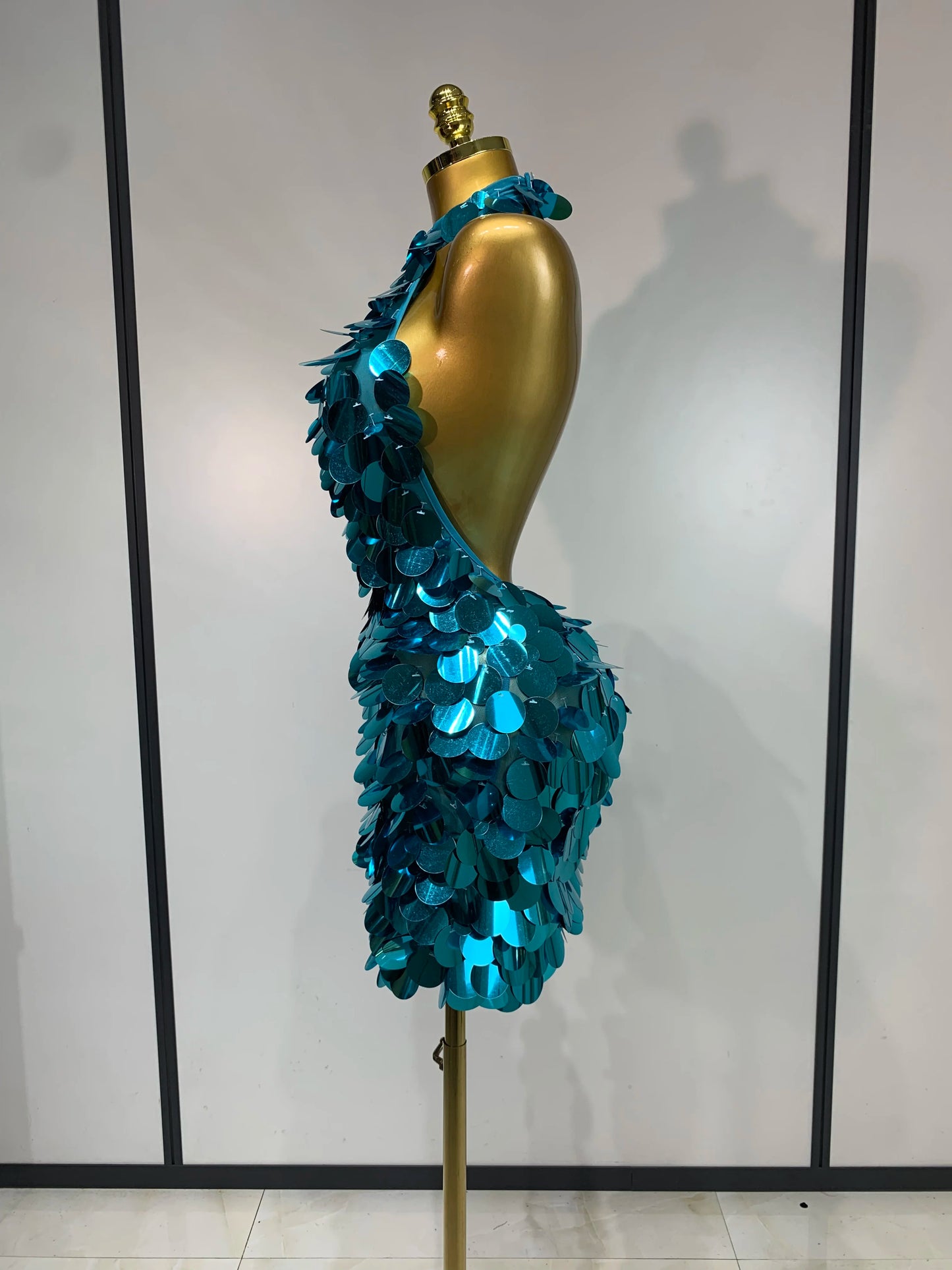 Marissa Sequins Backless Mini Dress