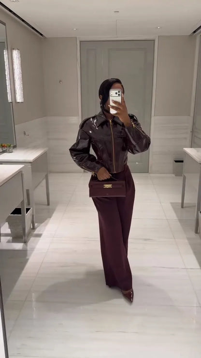 Vintage Leather Biker Jacket