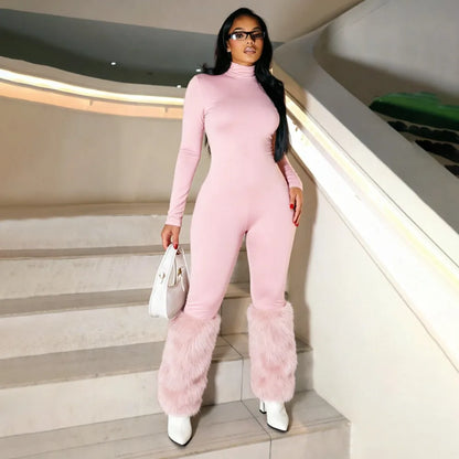 Solange Fur Jumpsuit