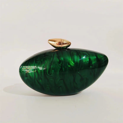 Shell Pearl Marble Clutch Purse